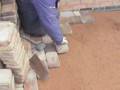 Laying blockpaving forecourt