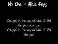 No One- Alicia Keys [with lyrics]