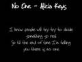 No One- Alicia Keys [with lyrics]