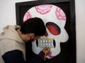 videos de Renato Ras pintando Caveira Mexicana em tela.