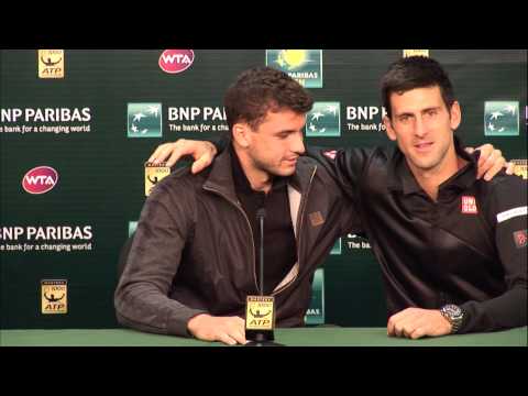BNP Paribas Open: Novak Djokovic Crashes Grigor Dimitrov Press Conference