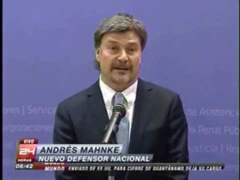 TVN: Presidenta Bachelet nombra al abogado Andr&eacute;s Mahnke como nuevo Defensor Nacional.