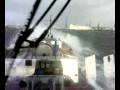 bunkerboot Calpam 120 met harde wind