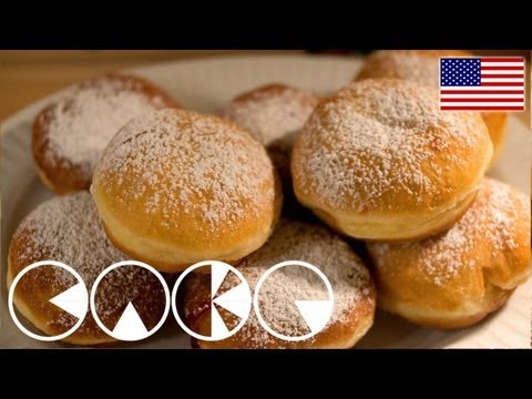 donut - In Germany there are special variations of doughnuts - without a hole. They are filled with jam or all kinds of cremes and called