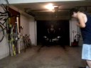 Game of skate in dark garage