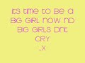 fergie-big girls dont cry with lyrics..x