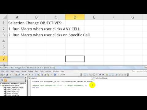 how to enable events in excel