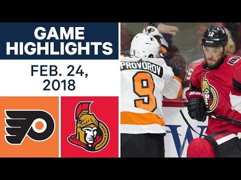Video: NHL Game Highlights | Flyers vs. Senators - Feb. 24, 2018