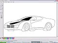 how to draw a car in Ms.Paint ( Dodge ) 