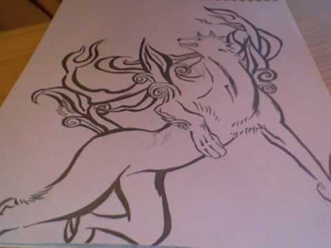 how to draw okami amaterasu
