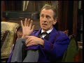 Another scene from BBC's Sherlock Holmes series of 1968 which stayed very true to Doyle's Seasonal short story The Blue Carbuncle and gave both Peter Cushing as Holmes and Nigel Stock as Watson (here less close to the Nigel Bruce mould) the chance to shine. Also, it is the best adaptation of this story, so go buy the DVD ...Btw. as you see here, Cushing (long before Jeremy Brett did the same) took lots of inspiration out of Sidney Paget's original drawings: http://www.carbuncle.com/wp-content/uploads/2007/09/carbuncle_sherlock_holmes_-_adventure_blue_carbuncle_sidney_paget.JPG
