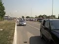 Line-up of vehicles waiting to get into Meadowlands
