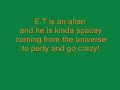 TOYBOX - E.T LYRICS!!!!!