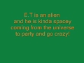 TOYBOX - E.T LYRICS!!!!!