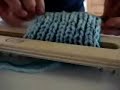 Loom knitting double color scarf III Loom knitting double color scarf III