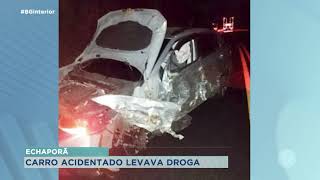 Carro que levava drogas se envolve em acidente em Echaporã