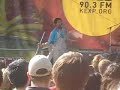 Jamie Lidell performing at Bumbershoot, stage catches fire Jamie Lidell performing at Bumbershoot, stage catches fire