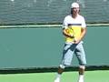 Rafael Nadal practicing at Indian Wells 2009