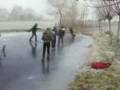 Ice soccer (funny moment at the end)