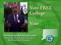 ct green party gubernatorial candidate cliff thornton spends a minute exploring the spiraling costs of higher education.