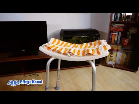 Rechteckiger Duschhocker, höhenverstellbar