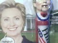 Hillary laughs at Obama