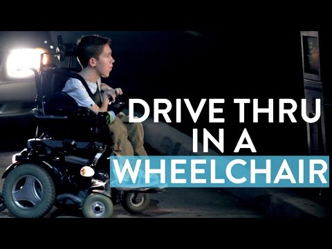 Shane Rides Wheelchair Through Drive Thru