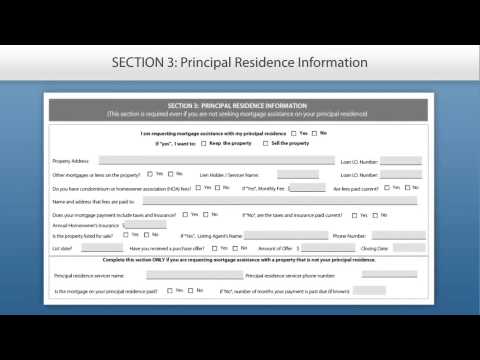 YouTube video: Request for Mortgage Assistance Form Tutorial -- English