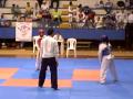 Pamela en lucha de taekwondo - 3er round
