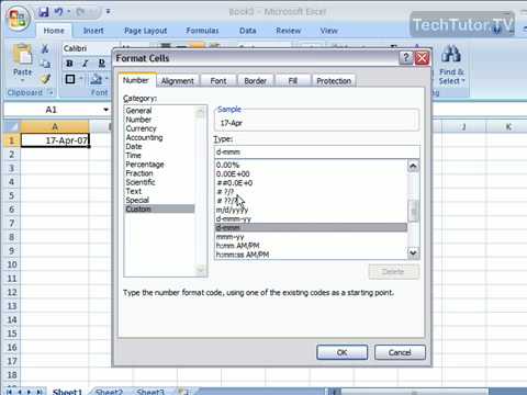 how to change date format in excel