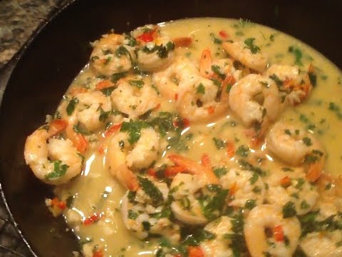 shrimp iron to make fire  scampi outdoor shrimp how jamaican cast   shrimp  cooking butter recipe garlic