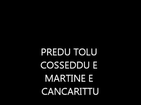 TENORE ORUNE BOCHE LEADA: PREDU TOLU COSSEDDU MARTINE E CANCARITTU