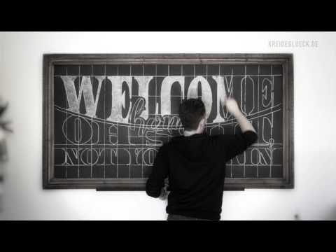 My Drug of choice? White Powder! Kreidetafel WELCOME HOME // kreideglueck.de