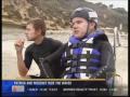 Surf dog & adaptive surfer do tandem on channel 8 news