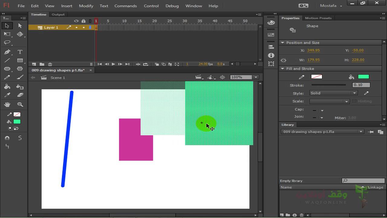 Adobe Flash Professional CC 9 drawing shapes p1 | Adobe Flash