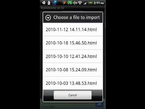 how to locate bookmarks on android