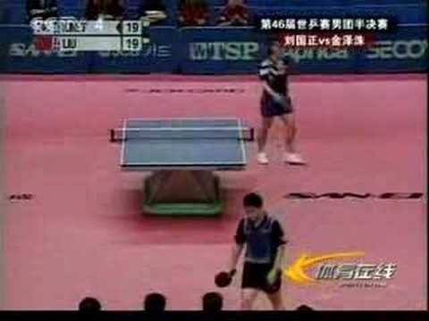 乒乓球:刘国正对金泽洙