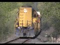 (HQ) PW Portland Western old mixed freight train at Fox crossing