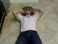 The Fitness Cowboy - Busting out 3 sit ups!