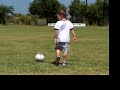 september 2008, nathaniel playing with jazzy's soccer ball