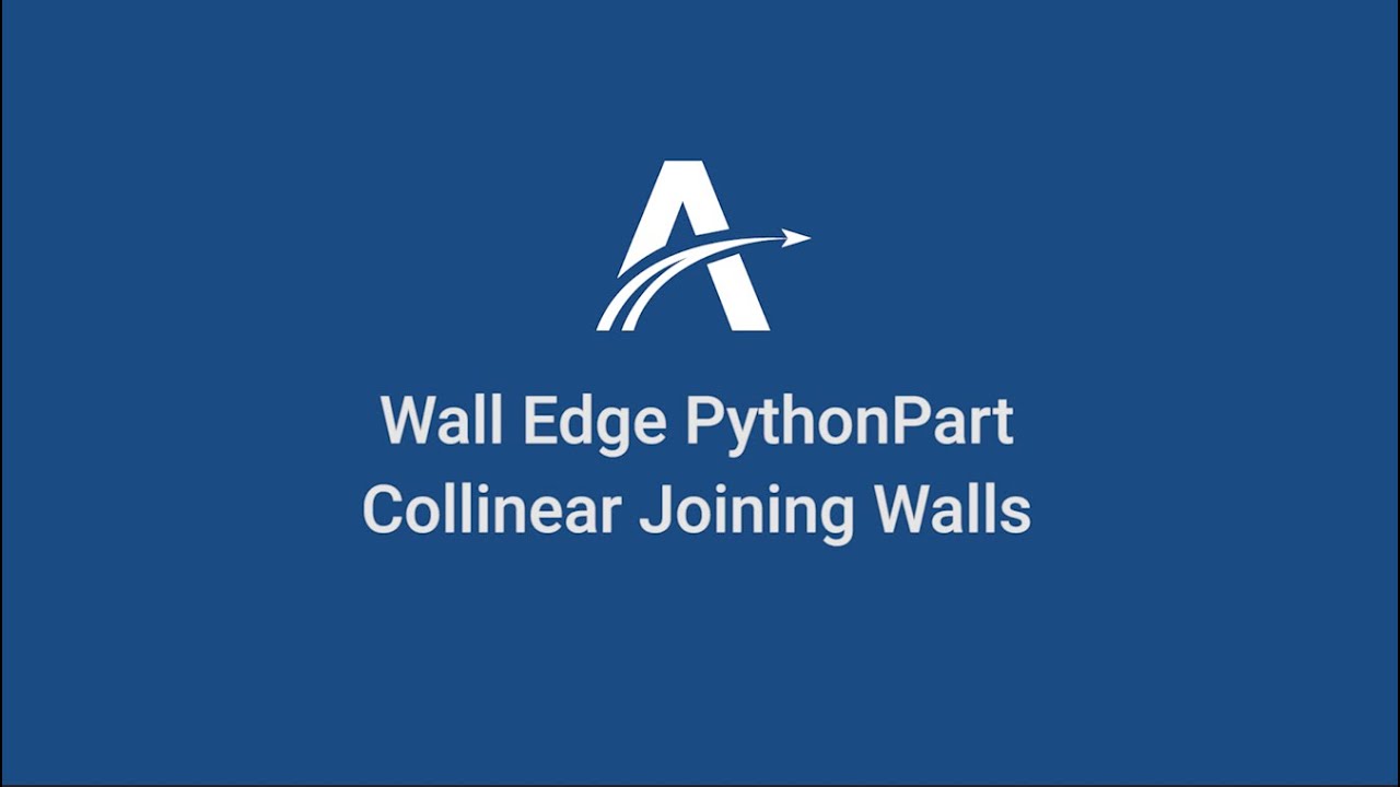 02. Collinear Joining Walls | Wall Edge PythonParts in ALLPLAN