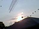 Jet fly over at Pops on the River