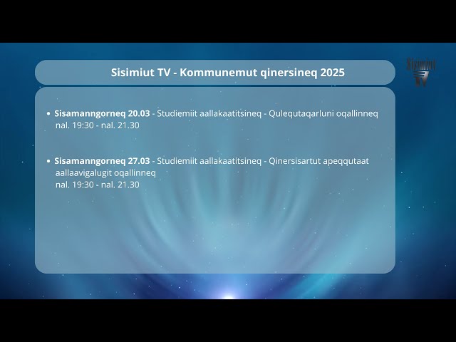 Sisimiut TV - Livestream 20.03.2025