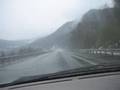 driving home to vermont in the rain