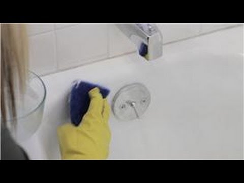 how to clean a white enamel sink