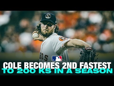 Video: Cole becomes 2nd fastest to 200K's in a season