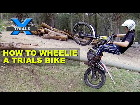 Basic trials training: wheelies on a trials bike