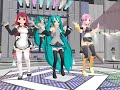 【MMD】　ミク・ルカ・亜麻音が「White Letter」で競演だお