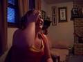 REACTION: 4 girls finger paint.