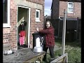 Me cutting a milk bottle Me cutting a milk bottle